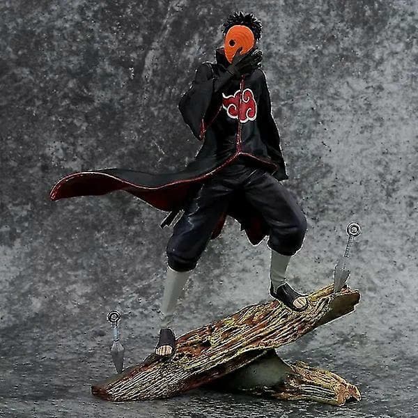 Naruto Animefigur 26cm Obito Uchiha Tobi Hode Utskiftbar Actionfigur PVC Statue Modell Skrivebordsdekorasjon Leketøy Gave Til Barn