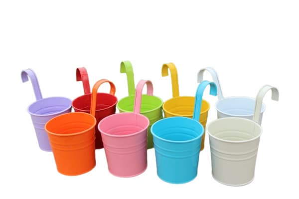 Flower Pot, Small Tin Bucket, Balcony Pot, Decorative Small Pot