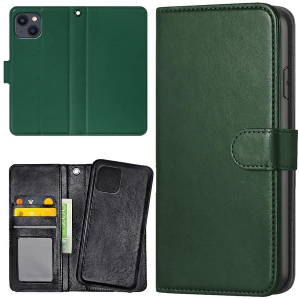 iPhone 14 - Pungcover/Etui Mørkegrøn