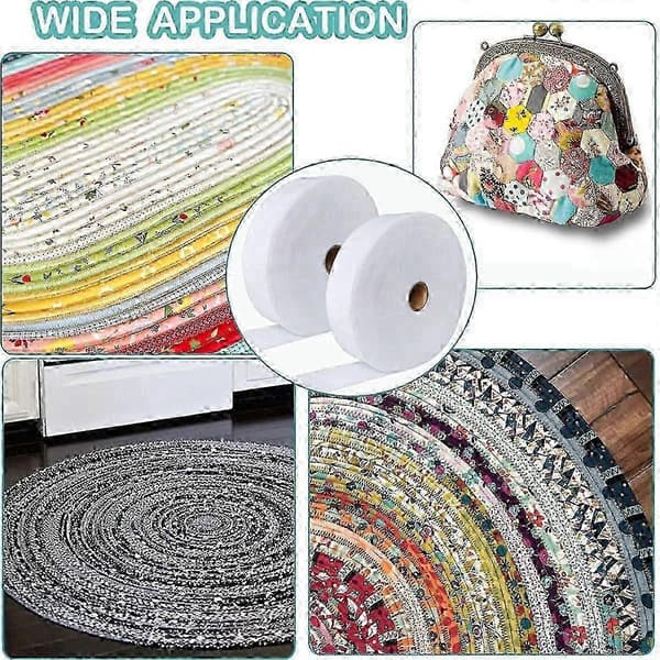 2 ruller ferdigkuttede strimler av bomullsblanding, 5,7 cm x 64 meter for quilting, jelly roll-tepper, små tepper