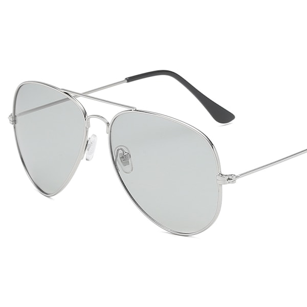 Photochromatic Polarized Sunglasses with Frame Silver