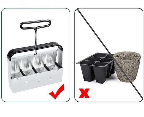 Manual Soil Blocker Garden Tool Seedling Tool Garden Tool-21*6*16cm, 1pc