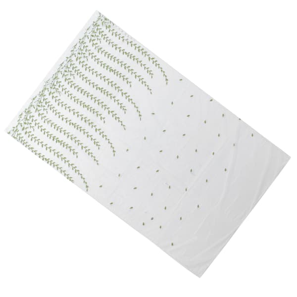 Grønne Pileblad Trykt Stoff Voile Gardin 2,5m x 1m for Stue Soverom