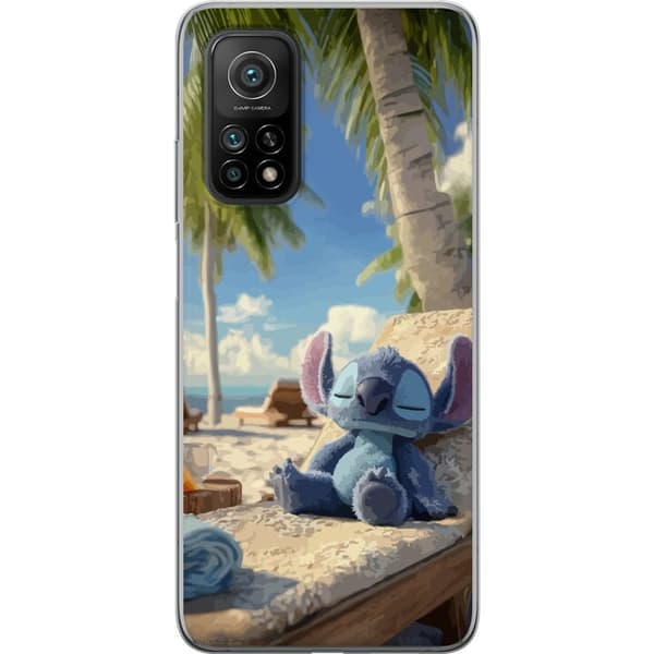 Compatible Mobile Case for Xiaomi Mi 10T Pro 5G Disney Stitch hugging turtle tropical beach