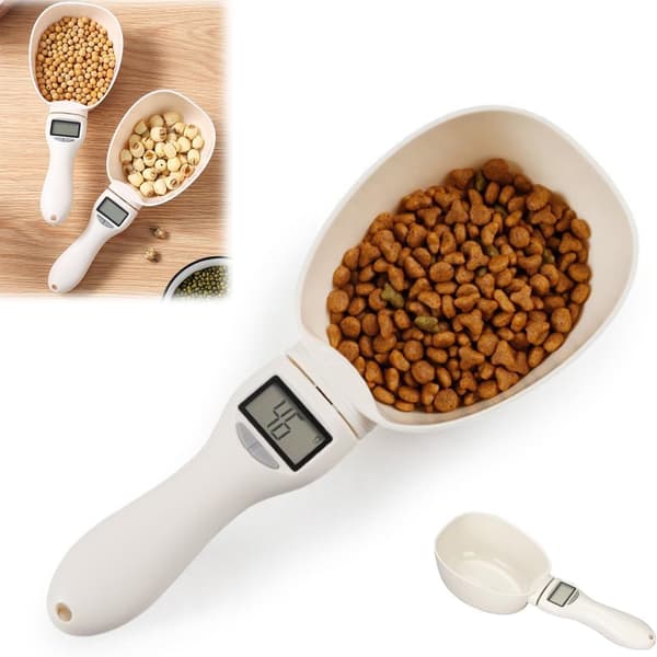 Food Measuring Spoon Scale, Digital Measuring Spoon Scale, Weighing Spoon Scale, with Display and Replaceable Spoons, for Portioning Food (1 pc)