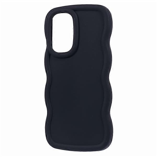 Compatible Case for Samsung Galaxy A16 4G / 5G TPU Protective Phone Case Unique Wavy Frame Black Black