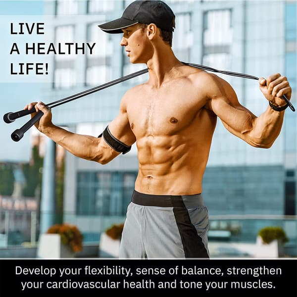 Speed Jump Rope for Cardio Training, Portable Workout Jump Rope with Tangle-Free Jumping for Easy Workouts, Ergonomically Designed Handles