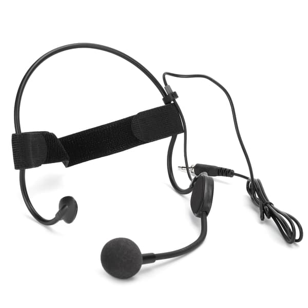Mini Hovedbånd Kablet Mikrofon 3.5MM Stik Ørekrog Kondensatormikrofon til Performance Undervisning