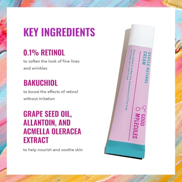 Mild Retinol Ansiktskrem - Retinol Nattkrem, reduserer effektivt fine linjer og rynker, inneholder.