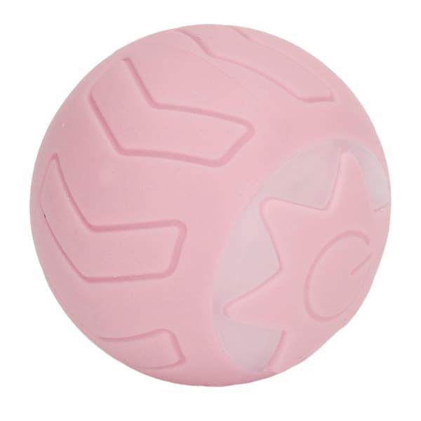 Smart Pet Toy Ball ABS and Silicone Automatic Rolling Toy Cat Interactive Ball for Home Pink