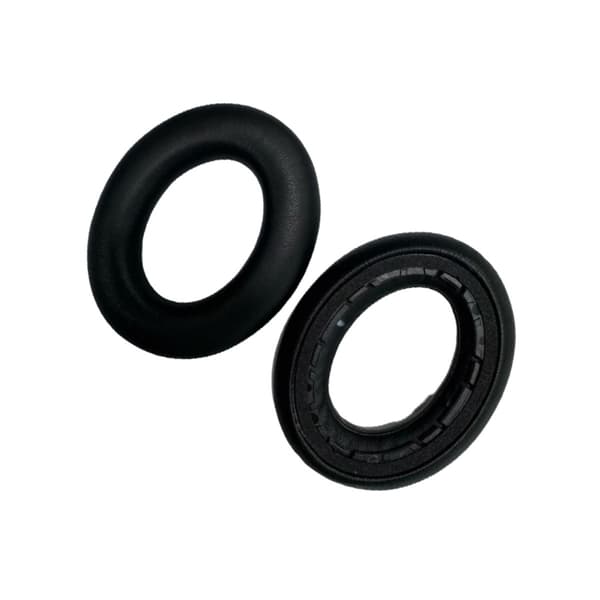 Erstatningsørepuder kompatible med Sennheiser ACCENTUM Plus & RIG 300 PRO, proteinlæder, flere farver, 2 stk. sort