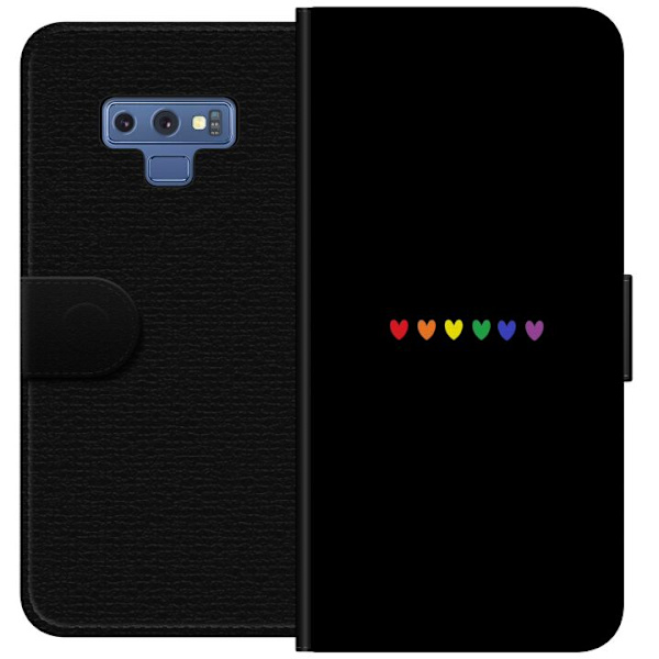 Compatible Wallet Case for Samsung Galaxy Note9 Pride Hearts