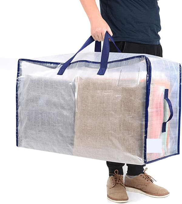 1 Large Mobile Zipper Bag for Clothes, Blankets, Large