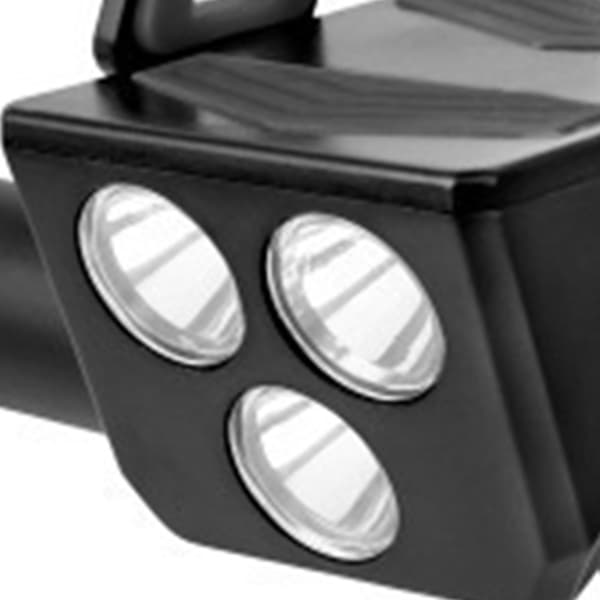 Multifunctional Bicycle Phone Holder with Horn and 2000mAh Power Bank USB Light Mount Black