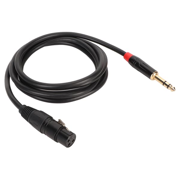 Mikrofonkabel 2m Lang XLR Hun til 1/4 Tomme TRS Balanceret Signalkabel