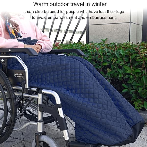 Universal Wheelchair Accessory With Reusable Design, Warm And Comfortable Fleece-Lined Blanket For Cold Weather, Waterproof Outer Shell With Zipper