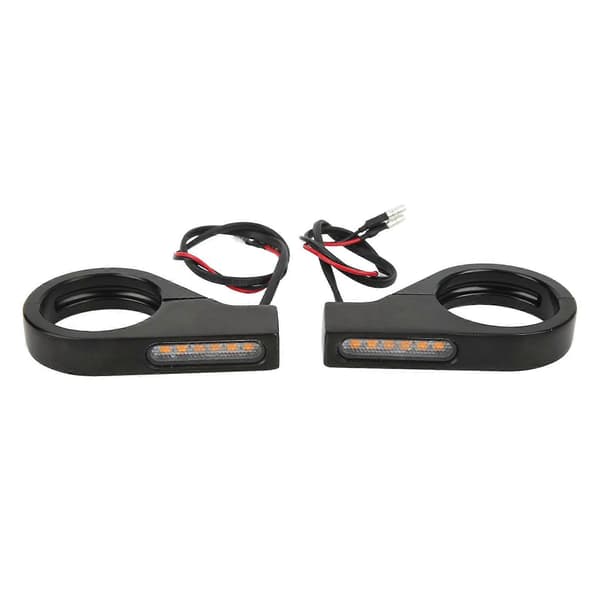 12V Motorcykel LED Blinklys Vandtæt Stærk Universal Blinklys til 41mm Gaffelben Sort
