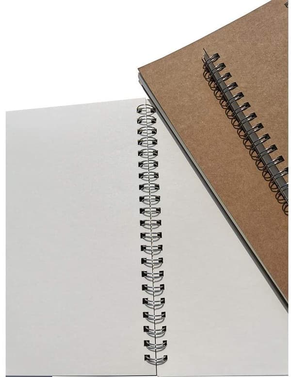 A5 Spiralbunden Anteckningsbok Tom Skissbok Kraftpapper 2-pack