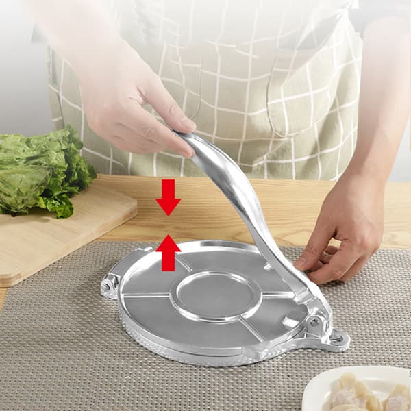 [LCS] Cast Iron Tortilla Press, Tortilla Press Machine SILVER SILVER