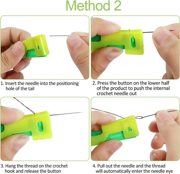 Compact Sewing Companion, Durable Automatic Plastic Needle Threader Ensures Smooth Threading, User-Friendly Design for Seamless Sewing Experience