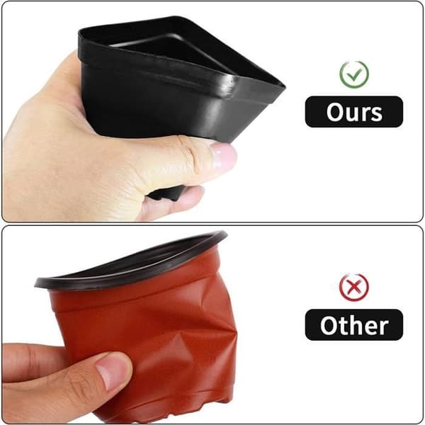 Planting Pots - Unspecified - 7cm - Reusable Plastic - Square - 50 pcs