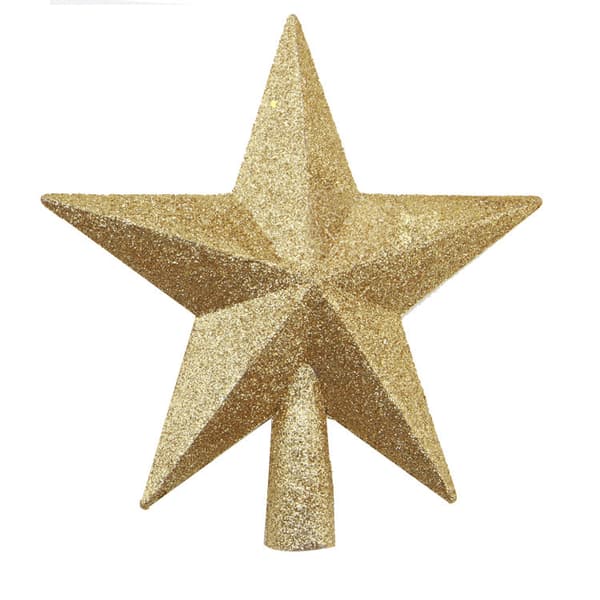 Juletræstop Julepynt Juletræsguld stjernetop guld 20cm