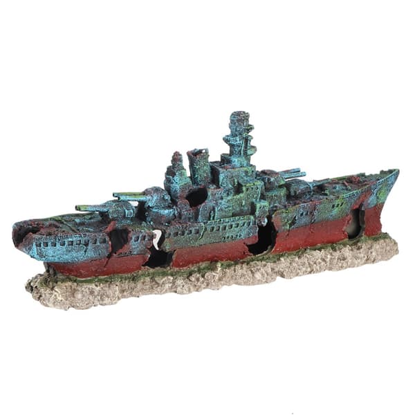 Krigsskip Vrak Akvarium Ornament – Huledekorasjon