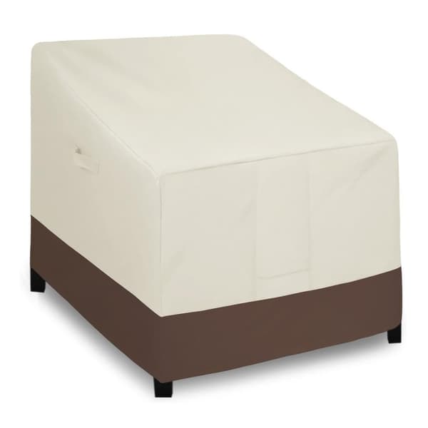 Vedenpitävä korkeaselkäisen patiotuolin suojus, beige/ruskea