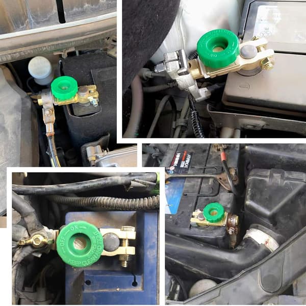 Universal Negative Dedicated Battery Switch, Power Master Quick Disconnect Isolator for Vehicles with Top-Mounted Batteries, Leak-Proof Knob Model