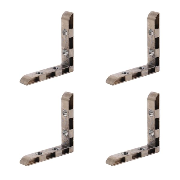 Aluminium Profiles 4040 Series L-shaped Inner Corner Set of 4 Silver