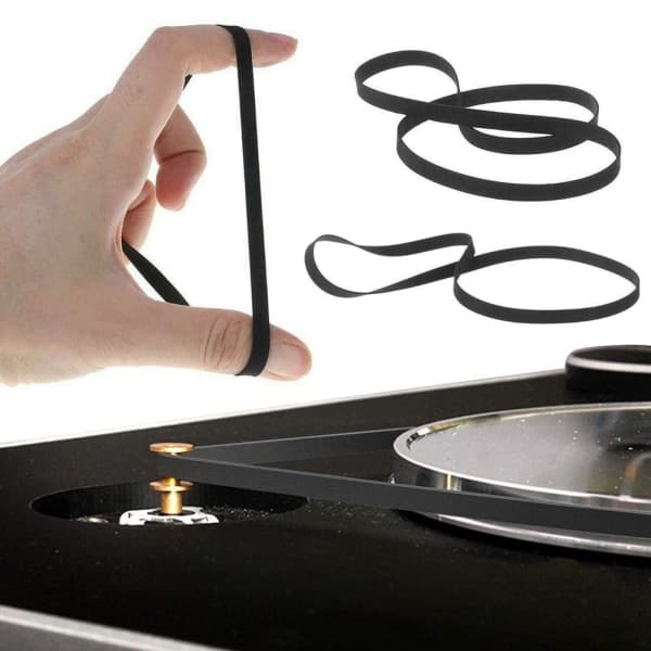 Rubber Drive Belts for Turntables in All Sizes, Replacement for Phono Tape blackD 150*5*0.6mm