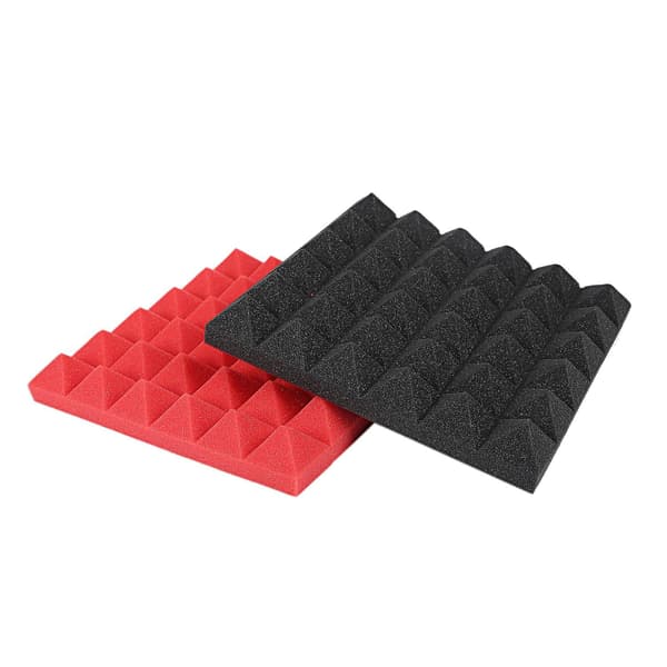Kold akustiske skumplader Lydisolerende skumplader Studio lyddæmpning 2 x 10 x 10 tommer (sort+