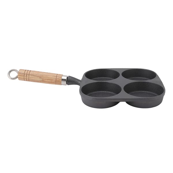 Eggpanne 4-kopps eggstekepanne trehåndtak frokostpannekaker omeletter