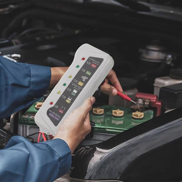 Car Battery Tester, 12V Vehicle Battery System Analyzer, Diagnostic Tool for Car Motorcycle, 1-Pack