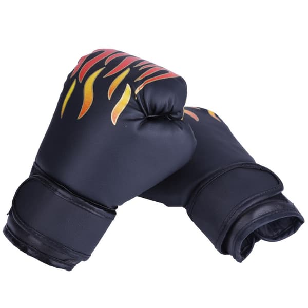 Svarta boxningshandskar för barn för Muay Thai, sparring, slag, kickboxning och grappling