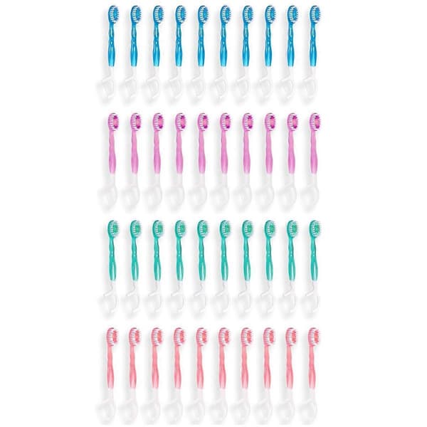 40-pack Mini Disposable Travel Toothbrushes - 5 in 1 Function