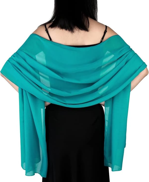 Ladiery Chiffon Sjal og Wraps til Aftenkjoler, Blødt Tørklæde