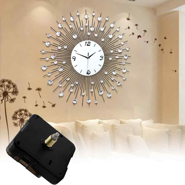 High Torque Clock Mechanism, Battery Operated Quartz Movement with Silent Sweeping Long Shaft Design for DIY Clock Repair Kit Projects, Clock