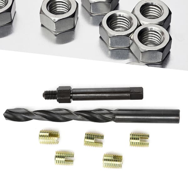 12 pcs M8 x 1.25 Thread Repair Kit Self-Tapping Thread Inserts Tool Set