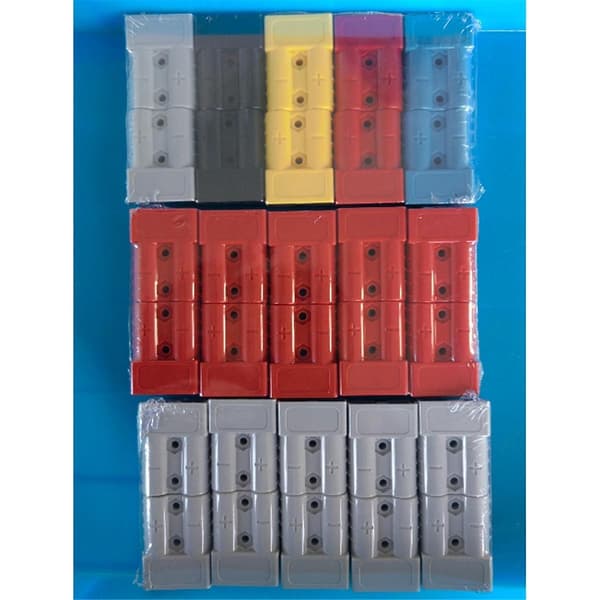 10pcs Anderson Connector 50A with Anderson Handle Forklift Battery Charging Quick Connect Kit As Shown