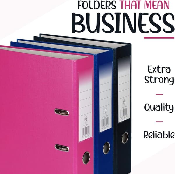 Sort A4 75mm Stærk Premium Business Arkivmappe Dokumentmappe Sort