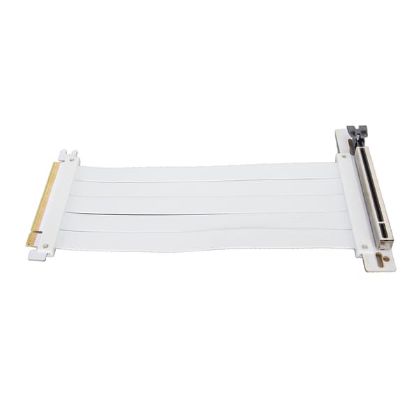 PCIE 4.0 X16 Riser Cable High Speed Flexible Extension Card Extension Port 90 Degree GPU Extension Cable for RTX 4090 White 60cm / 23.6in