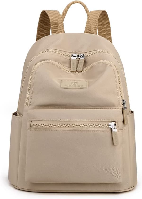 Collants Women's Mini Nylon Backpack Lightweight Backpack Purse Travel Daypack (Khaki)