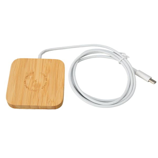 Inductive Charging Station, Bamboo Material 3 in 1 Wireless Charger for Universal Compatibility, Protection Function with Intelligent Indicator Lights