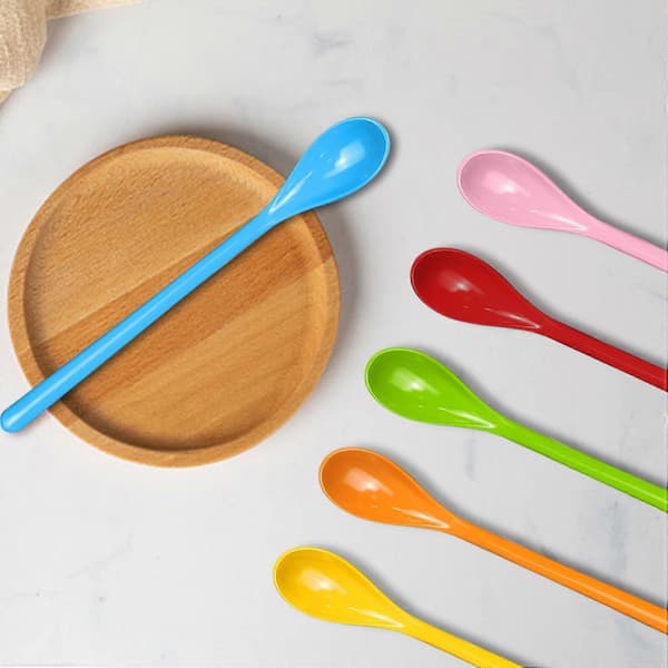 6-pack Long-handled Spoons, Colorful Spoons, Long Egg Spoons, Coffee Spoons, Coffee Stirring Spoons
