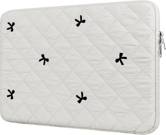 ING Laptop Sleeve til 13-14 tommer laptops, kompatibel med 13-14 tommer MacBook/Chromebook/PC laptops, hvid.