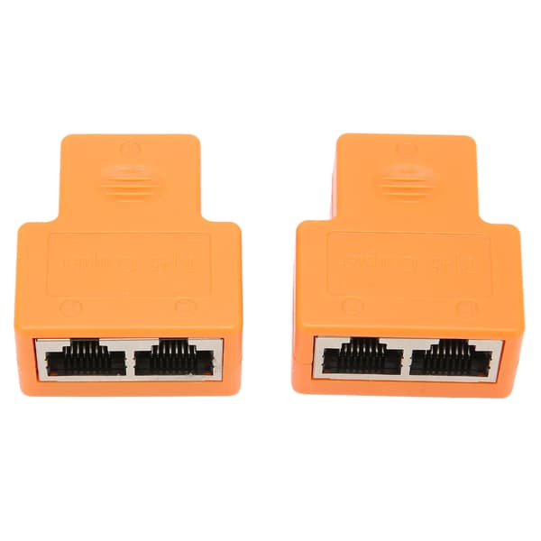 2 stk Ethernet-splitter RJ45-kontakt PVC-splitter for interferensmotstand