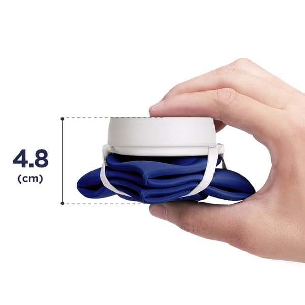Foldable Water Bottle Leak-Proof Valve Reusable BPA-Free Silicone Foldable Water Bottle-Blue