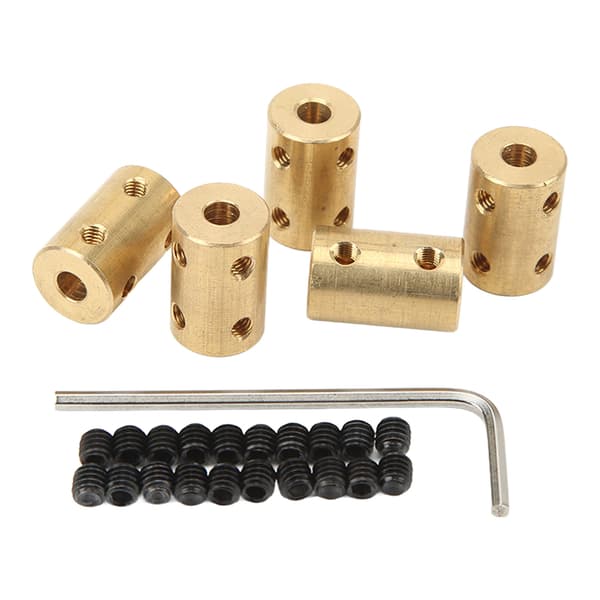 5 stk 5-5 mm messing RC akselkoblingssett Universal motorakselforlengelseskontakt