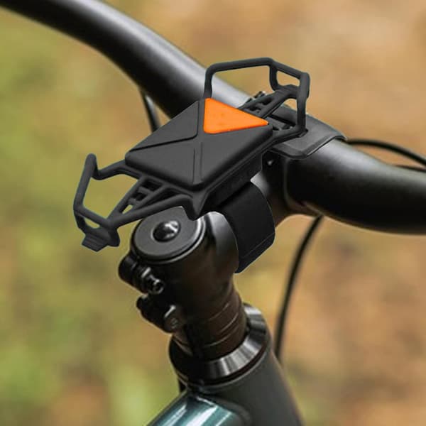 Generic Robust Bicycle Phone Holder, Flexible Mounting Stand, Non-Slip Silicone Strap with Secure Function, Quick Release Bike Accessory for [DB] Black